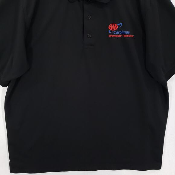 AAA Polo Mens Extra Large Black Carolinas Information Technology Golf Pullover - Picture 3 of 9